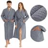 Long Thin Unisex Bathrobe With Pockets, 100% Cotton, Quick-Drying, M