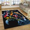 Naturalize Koi Carp  Yin Yang Fish Cartoon Carpet Rug for Home Living Room Bedroom Sofa Doormat Decor,Kids Area Rug Non-slip Mat