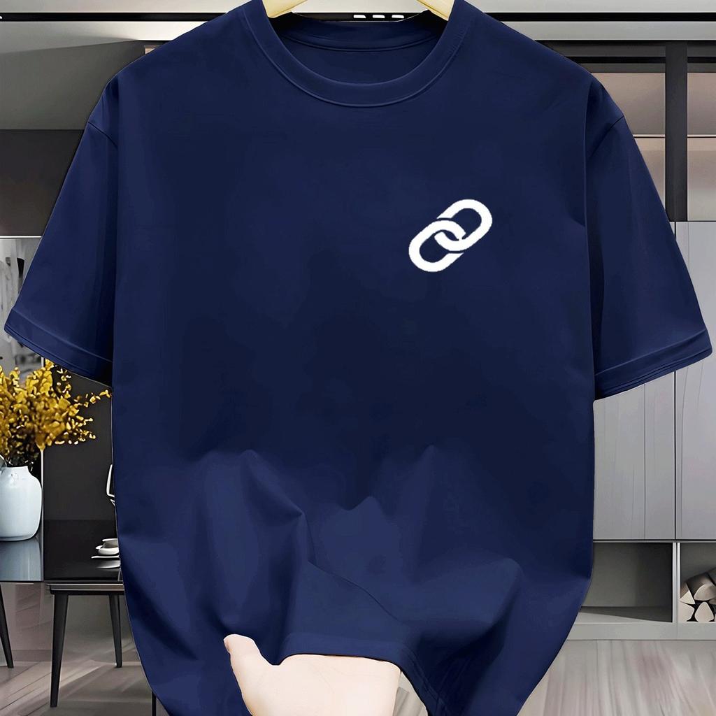 Men's Round-neck Short-sleeved T-shirt for Sport Style Unique Distinctive Style Fashionable Item