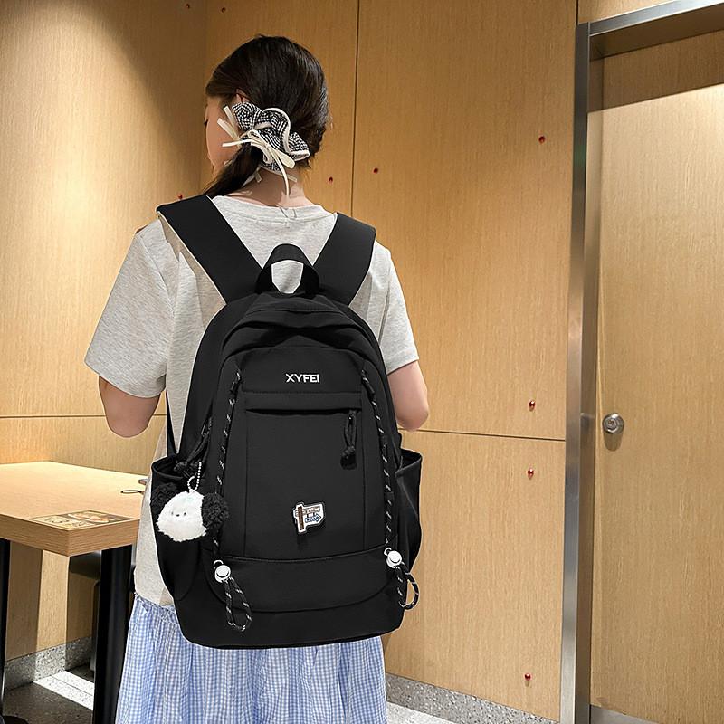 Letter Pattern Xyfet Travel Backpack With Ergonomic Shoulder Schoolbag System