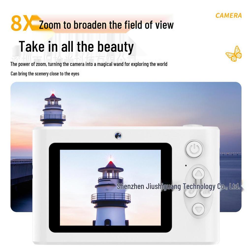 HD Portable Cartoon Camera for Students and Vloggers