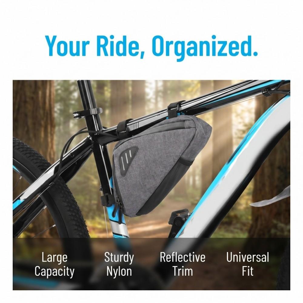 Waterproof Bike Frame Bag Nylon Bicycle Storage Bag Durable Triangle Frame Bag  Road Biking