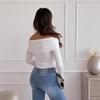 2024 Autumn/Winter Sexy Off-Shoulder Long-Sleeve Women's Fashion Top