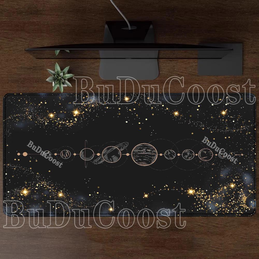 cartoon Universe Space Solar System Mouse Pad XXL Anime Gamer HD print Mousepad PC Gaming offices overlock Keyboard XXL Desk Mat
