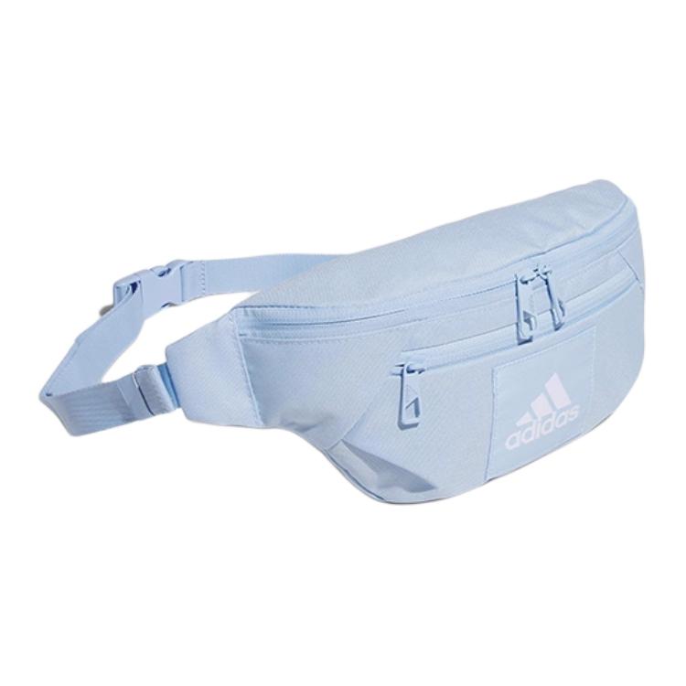 New Adidas Polyester One Shoulder Crossbody Fanny Pack Unisex Light Blue JV8465