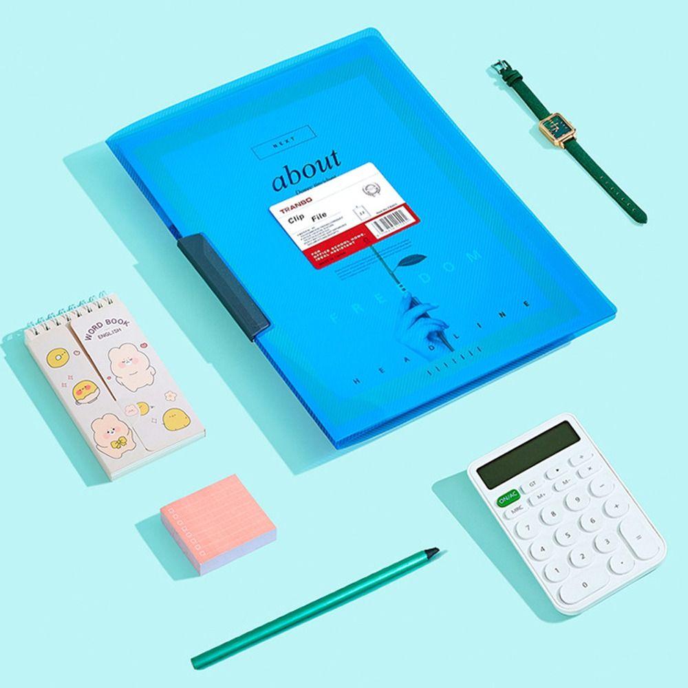 Transparent A4 Clipboard File Folder PP Plastic Document Bag New File Organizer