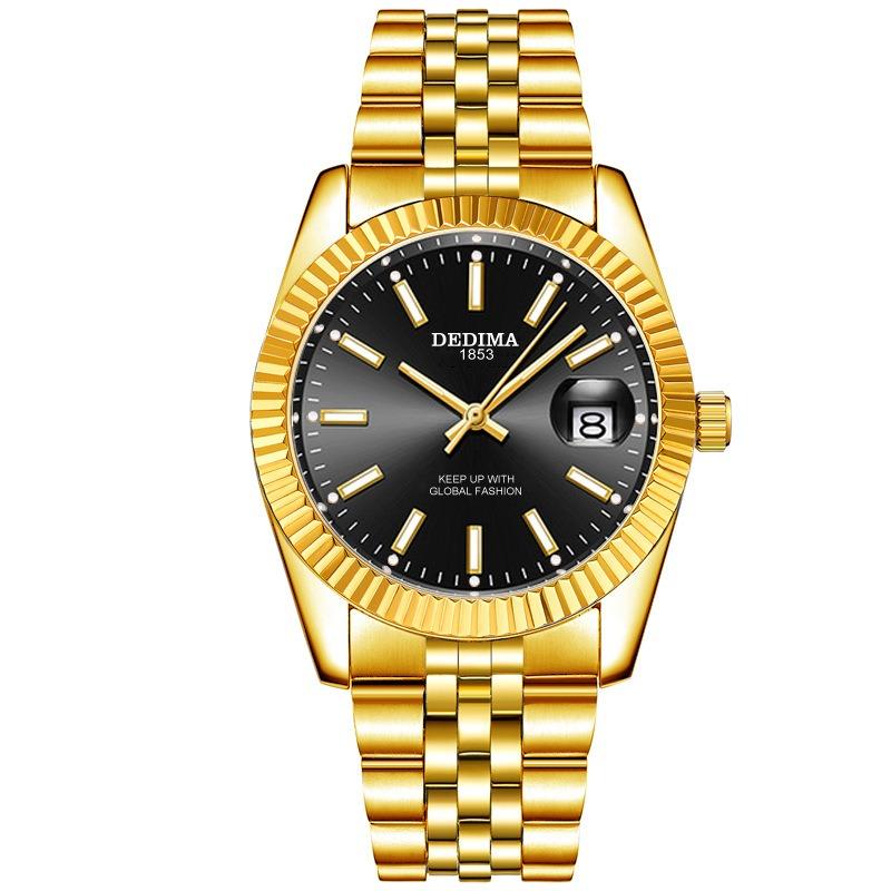 Top brand new high-end fashion men's watch calendar luminous waterproof nail wrist watch