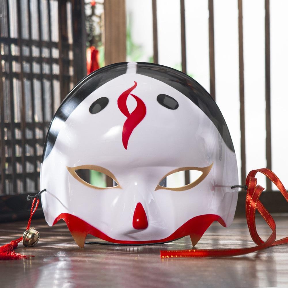 Starověký styl Japonský styl COS dívka s poloviční tváří internetová celebrita Hanfu převlek pokrývka hlavy probuzení Tamamo front Onmyoji LIŠČÍ maska