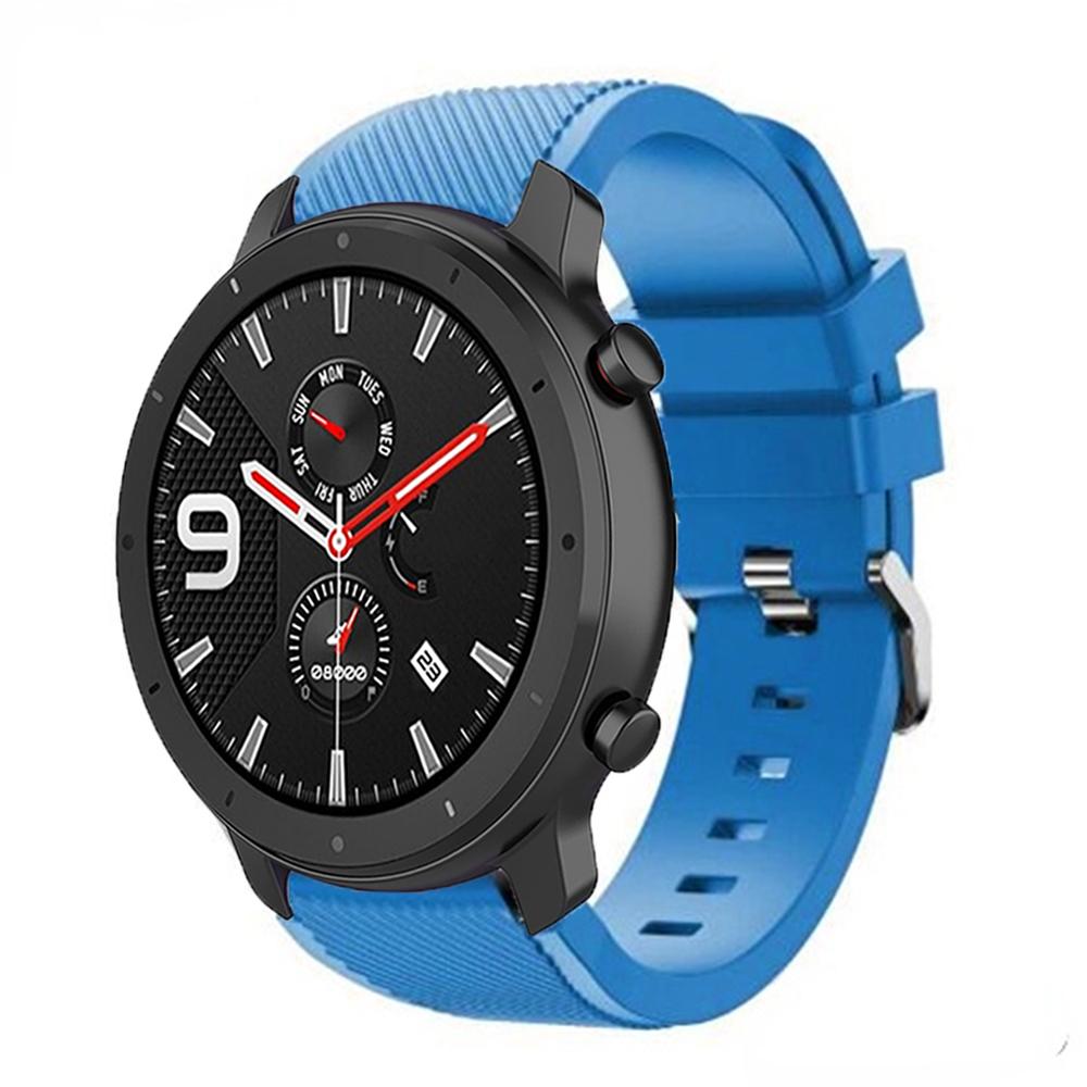 22mm Silicone Band for Amazfit Balance 2 1/GTR 47mm/GTR 4 3pro/Bip 6 5 Sport Wristband Correa for Amazfit Stratos 2 3/Pace Strap