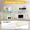 SumDepot Extendable Microwave Rack, Kitchen Storage, Adjustable Width 35-65cm, Oven Rack, Toaster Rack, Cupboard, Easy Assembly, White, Stylish