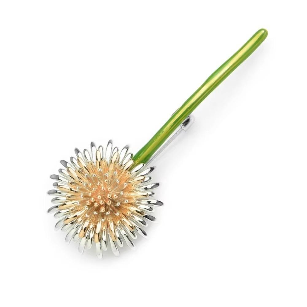 Grüne Farbe Löwenzahn Blume Broschen Blumenform Broschen Pins Neue Emaille Broschen Pins Damen