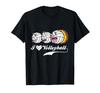 Volleyball Coach Dad Mom Funny Faces I Heart Volleyball T-Shirt