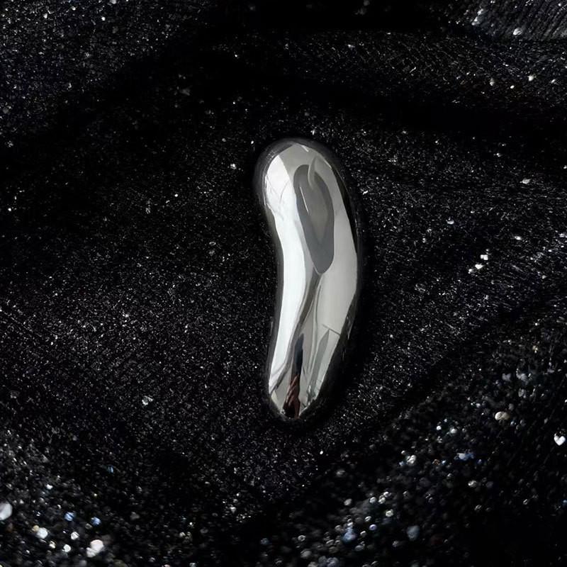 European Minimalist Gold Sunflower Seed Water Drop Stainless Steel Brooch