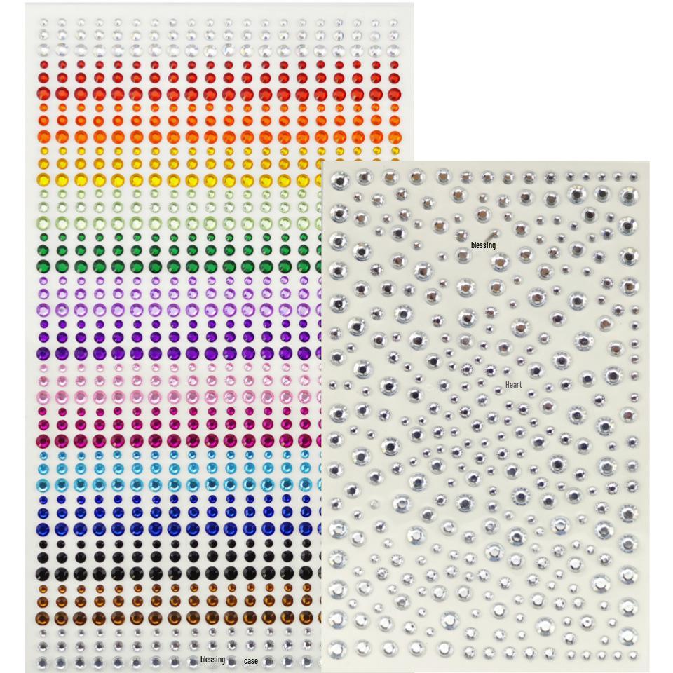 900-Piece Rhinestone Stickers: 15 Colors for Kids' Eye Makeup & Face Decoration