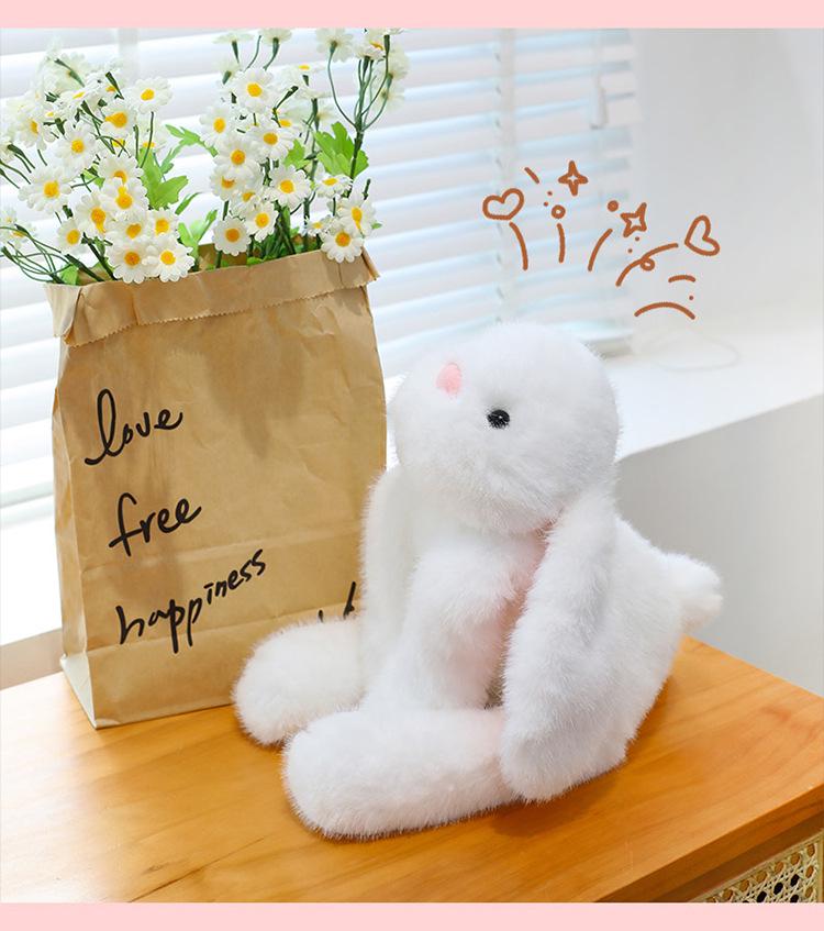 

Fluffy Genuine AnTu Gongzai Little Rabbit Plush Toy Cushion 45cm белый