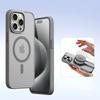 Etui skórzane Dux Ducis Lawa na iPhone 15 Pro Max - szare