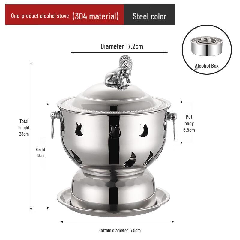 ZISIZ 304 Stainless Steel Mini Hot Pot Stove