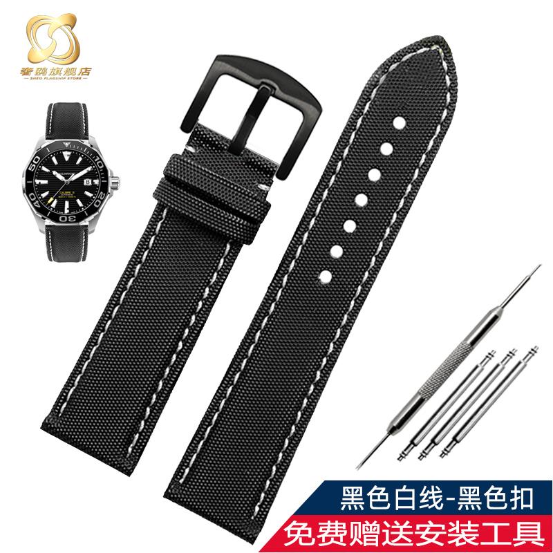 Cinturino Orologio 20 22mm Per Tag Heuer Racing F1 Car Calila seiko mido Citizen Nylon pelle di mucca Fondo Rilascio Rapido Cinturino Orologio bracciale