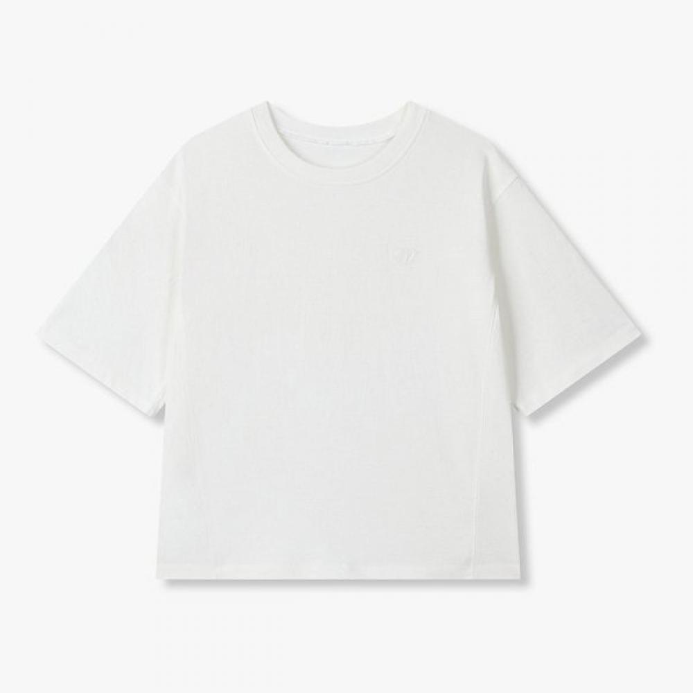 Vov Half Sleeve T shirT wiTh Embroidery deTail 7125340500 Ivory/S