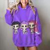Modne Damskie Bluzy KPop Łowcy Demonów Nadruk 3D Okrągły Dekolt Pulower Casualowa Bluza Outdoor Dziecięca Koszulka Top Odzież