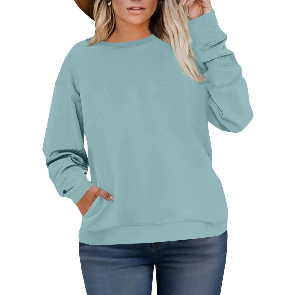 Plus Size Sweatshirt For  Women Oversized Crewneck Long Sleeve Pullover Tops