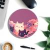 Anti Slip 1pc Mouse Pad Game Console Pad Computer Laptop Pad Keyboard Mouse Pad Office Pad Desk Accessories Black Cat Starry