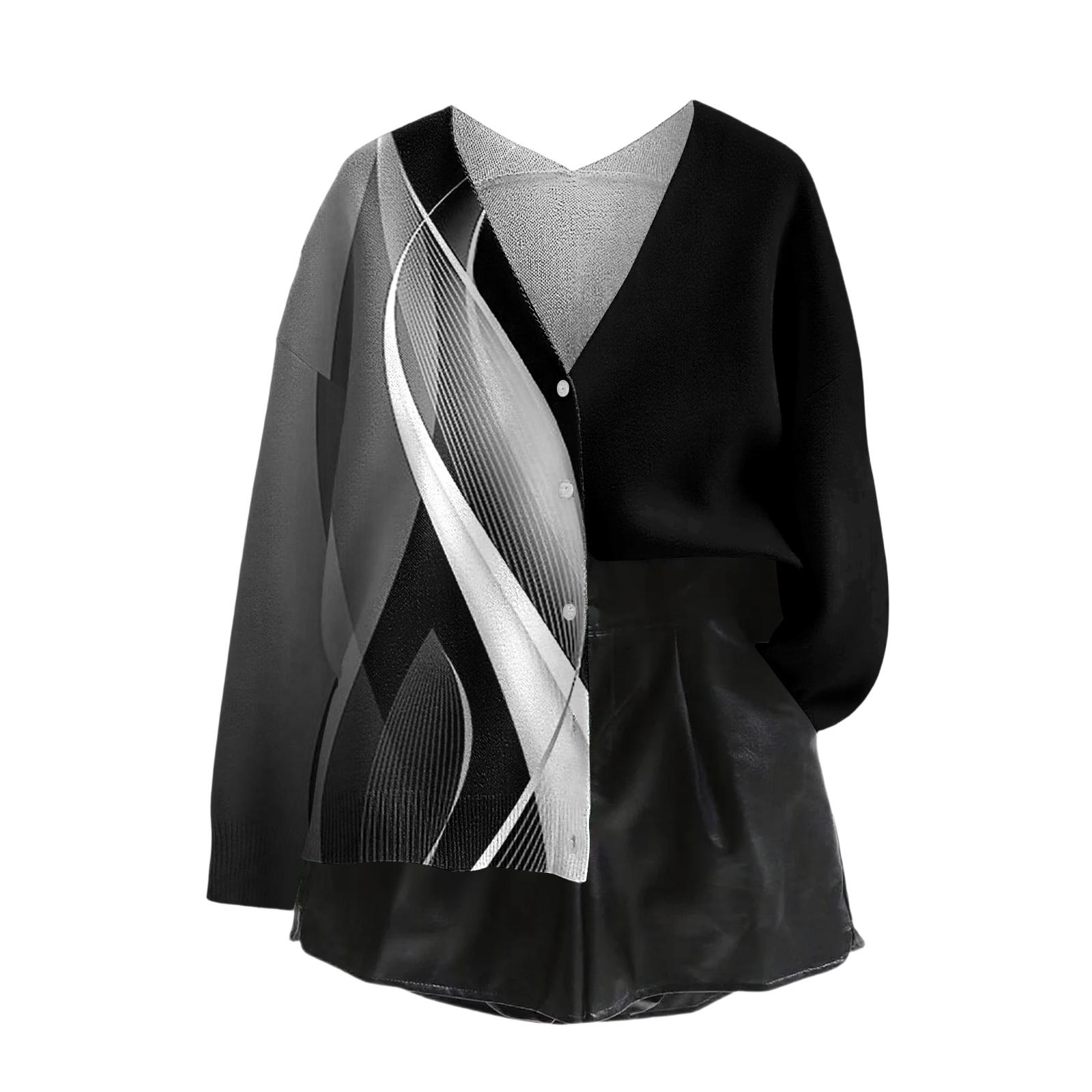 

Женский топ с V-образным вырезом, с принтом, утолщенный, из плюшевого кашемира, теплый, длинный топ XXL