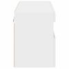 Wall Mounted TV Cabinet with RGB LED Lights White 80 X 30 X 40 Cm