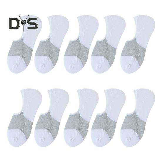 

10 пар женских блестящих носков-лодочек, невидимые прозрачные шелковистые носки, прозрачные, блестящие, ультратонкие носки для весны и лета серебро белый