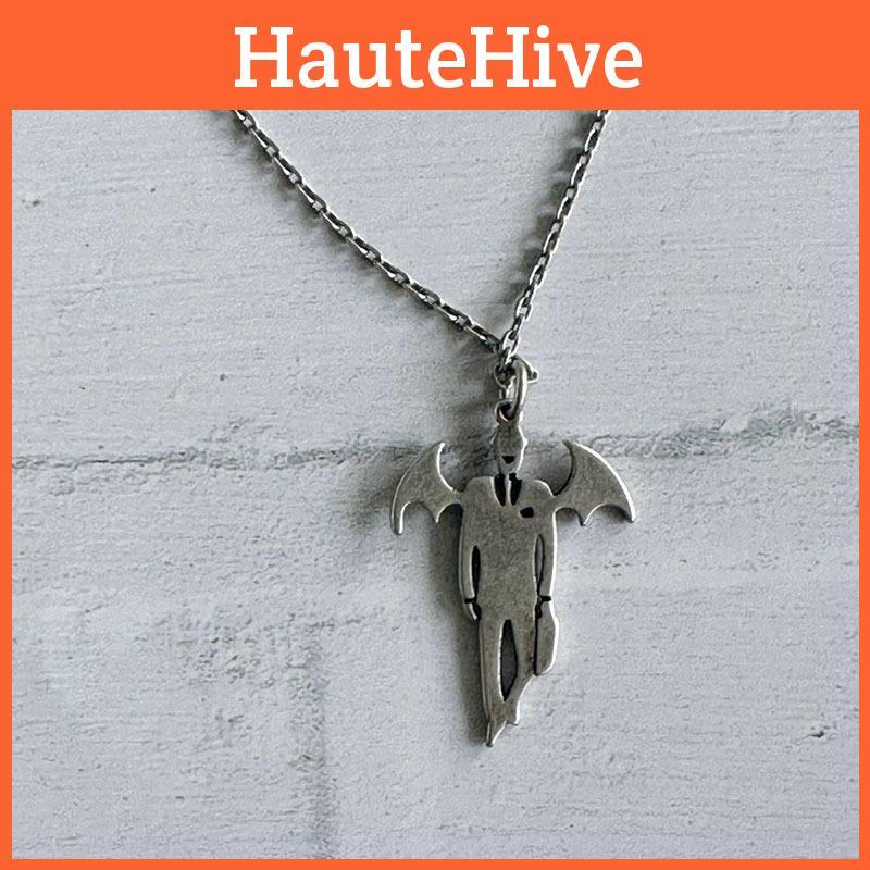 Gothic Vampire Bloodsucker Pendant Chain With Wing Design For Cosplay Costumes