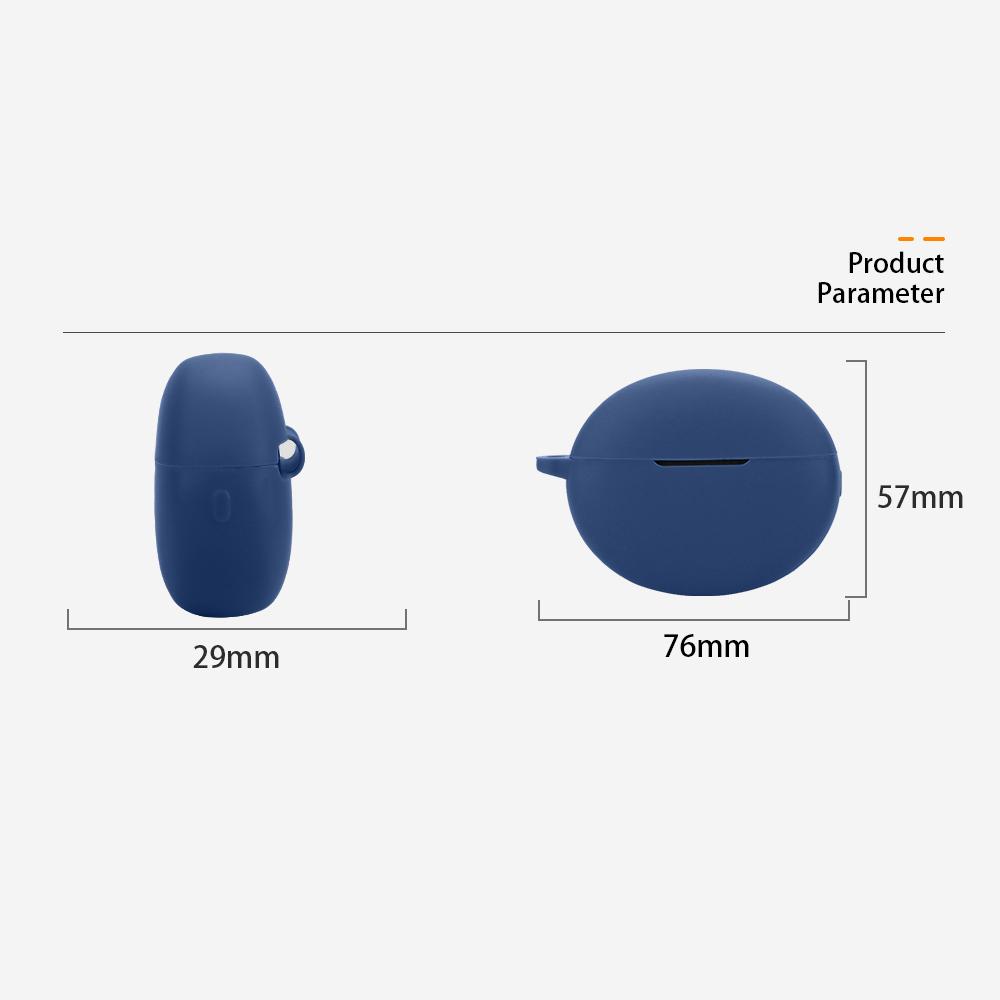 For Oppo Enco X3 Charging Case Cover Bluetooth-compatible Earbuds Soft Silicone Cover with Anti Lost Buckle