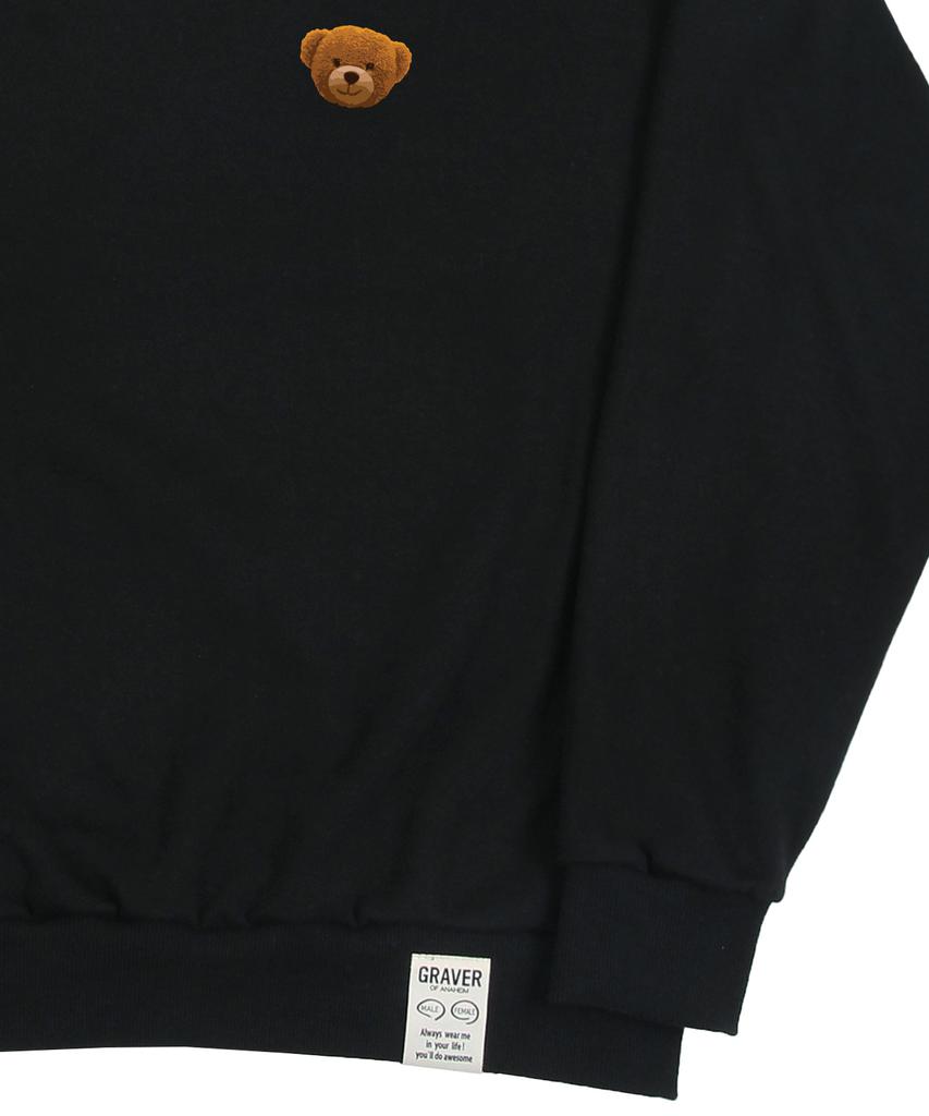 GRAVER [Unisex] Small Of Bear Sweatshirt_Black