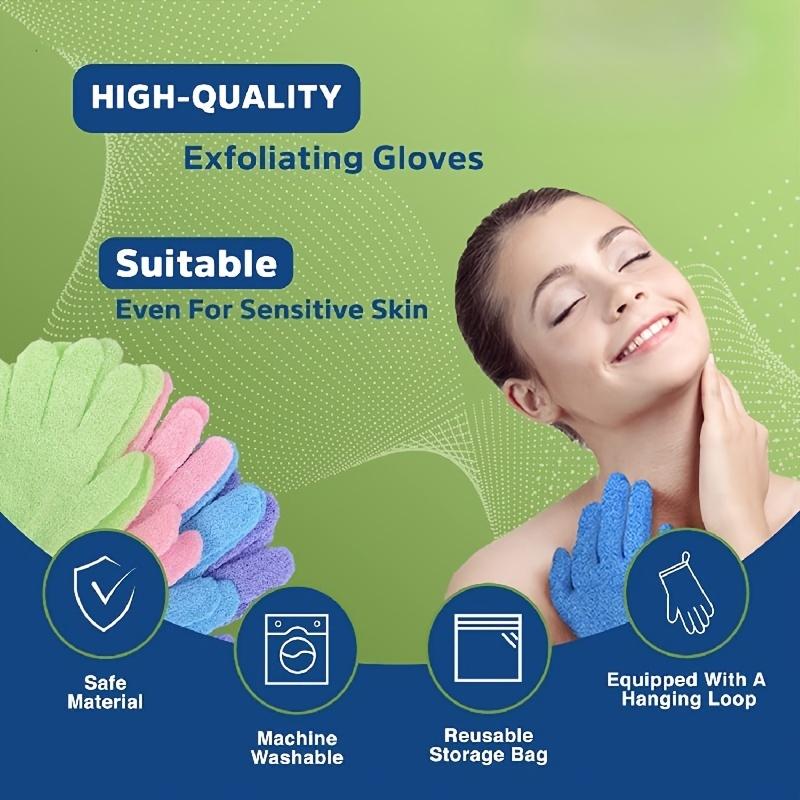 2pcs Double Sided Frosted Exfoliating Shower Gloves, Shower Specific Strong Mud And Ash Scrubbing, Unisex Shower Gloves