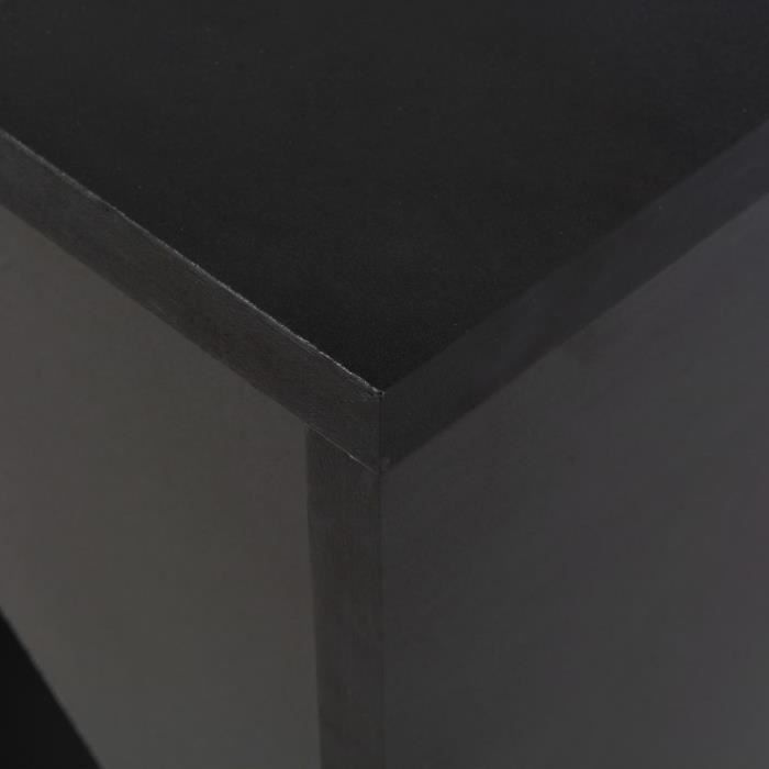 VidaXL Table de bar avec tablette amovible Noir 138 x 40 x 120 cm