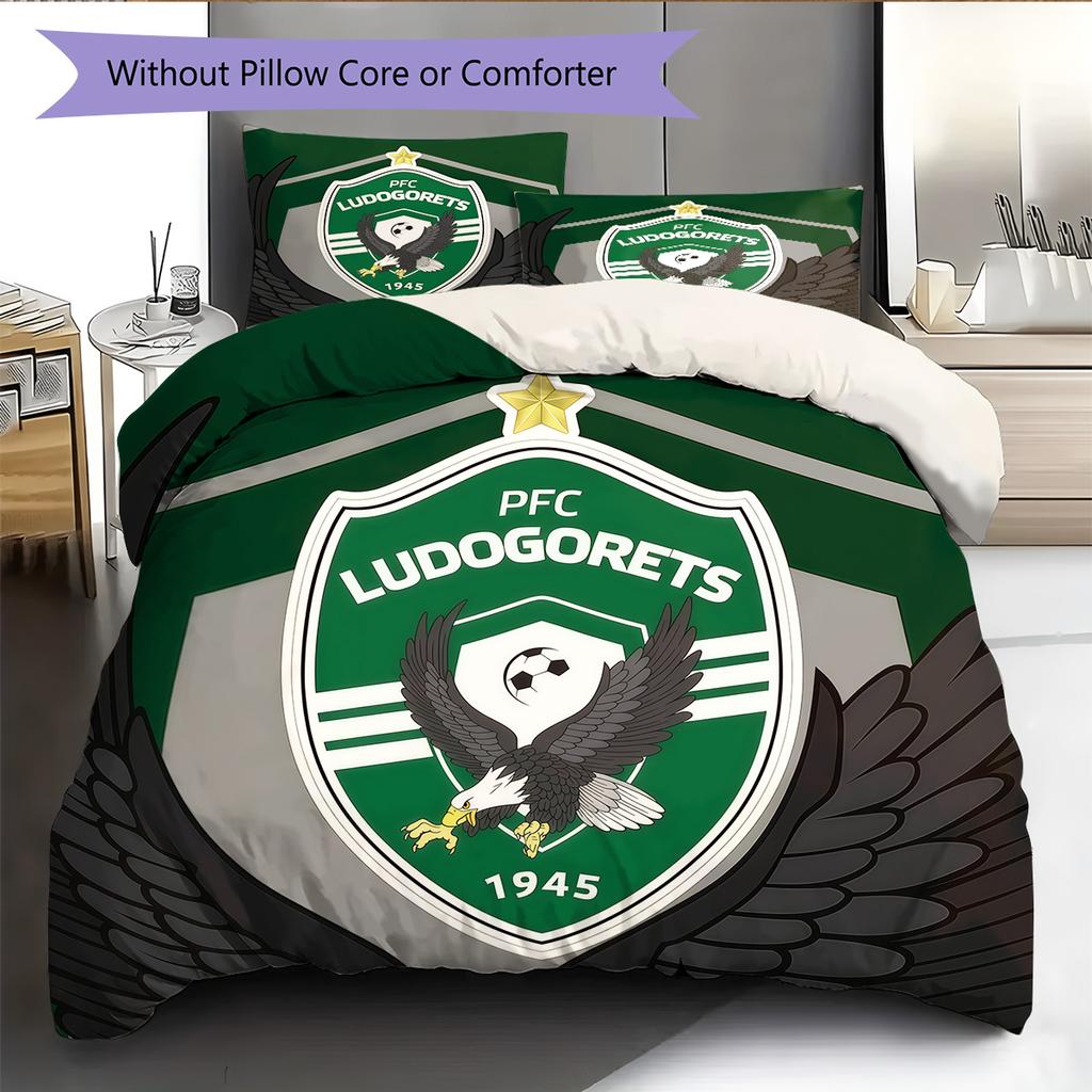 PFC Ludogorets Razgrad Bedding Quilt Set Quilt Cover Pillowcase Home Decoration Birthday Gift (1 * Duvet Cover + 2 * Pillowcase, Without Core)