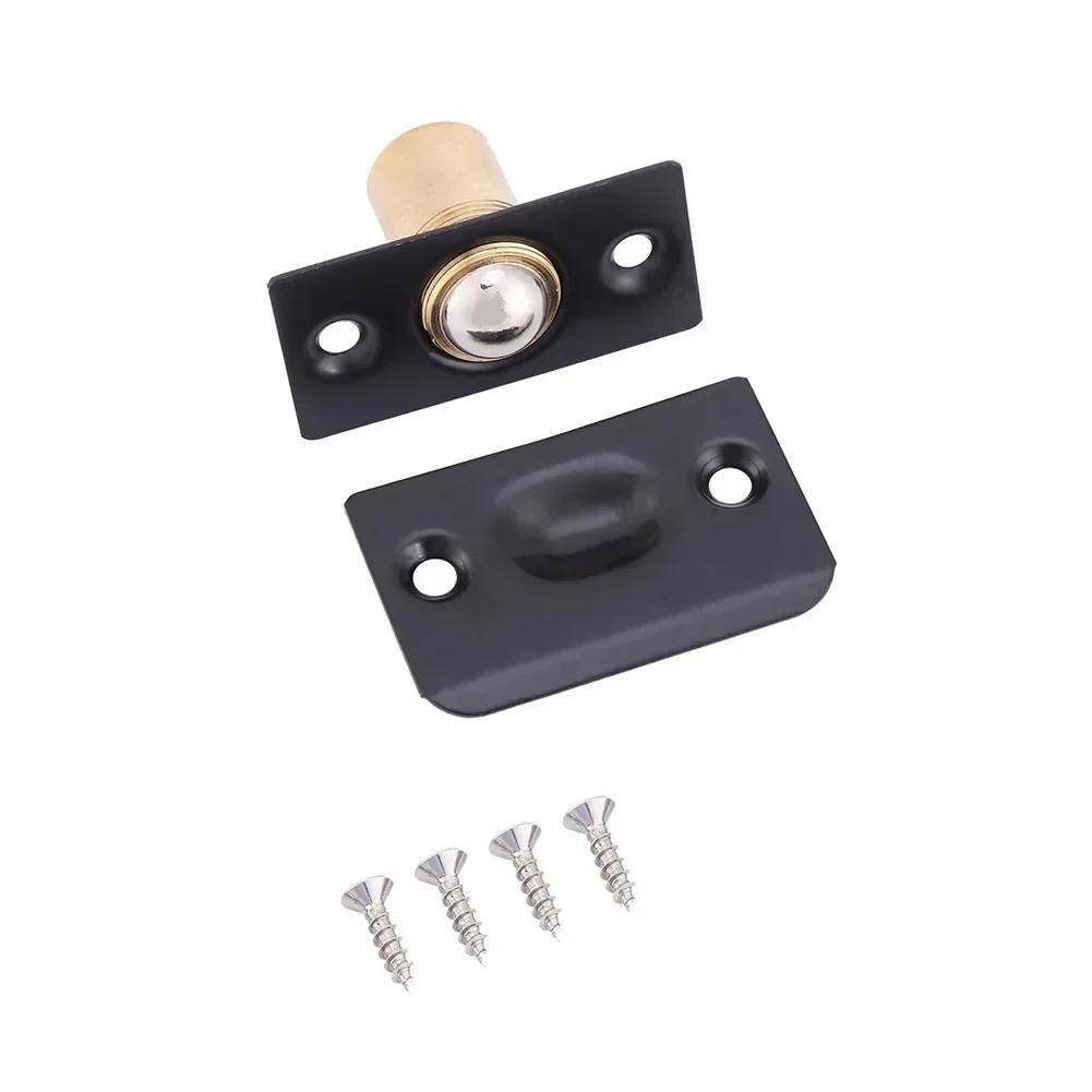 Door Latch With Screws Set Spring Catch Lock Brass Steel Adjustable Roller Ball  For Swinging Doors Closet Doors French Doors