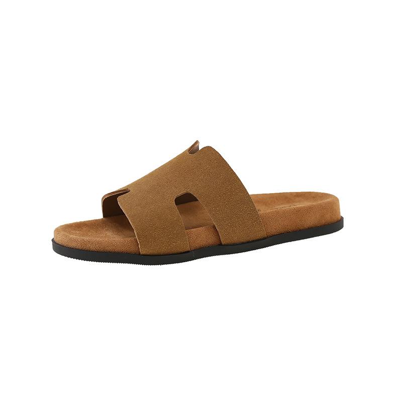 French Gentle Lazy One-pedal Casual Cool Slippers Women's Autumn 2025 New Fashionable Versatile Soft-soled Slippers