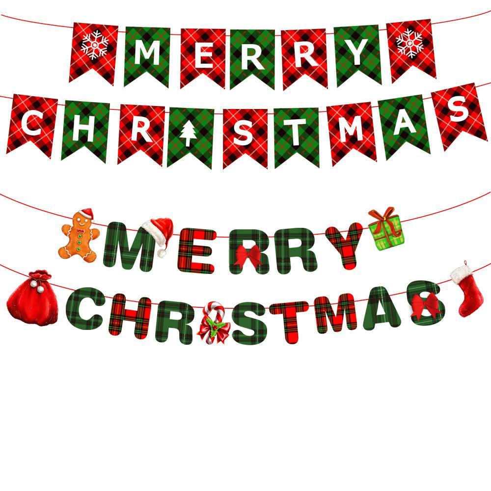 Christmas Banner Christmas Tree Ornaments Merry Christmas Decoration For Home Santa Claus Pendant Xmas Gifts New Year 2025 Gift