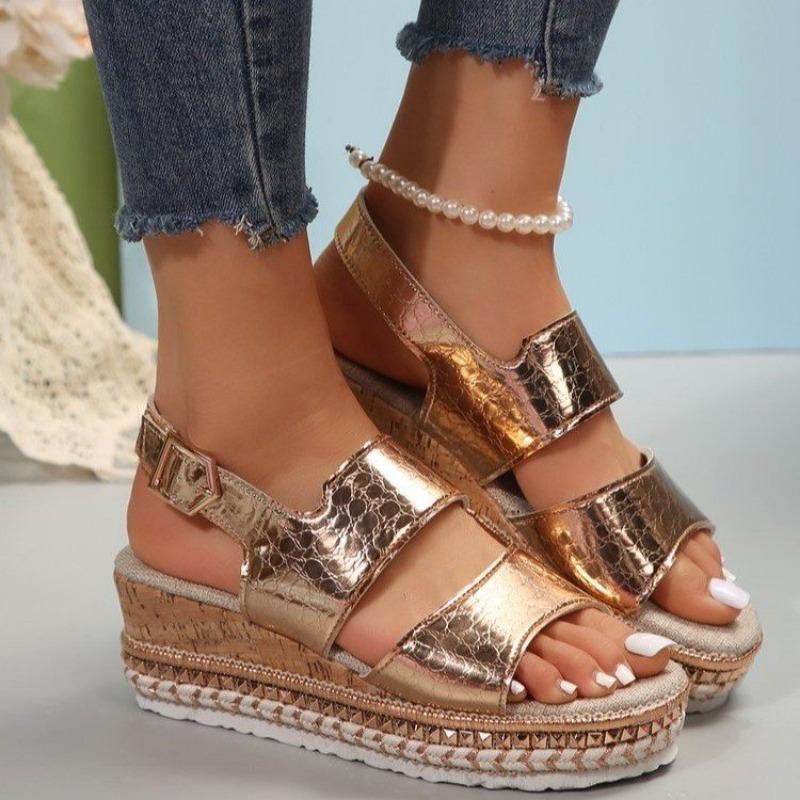 Fashion New Platform Shoes for Women 2024 Summer New Peep Toe Wedge Women's Sandals Outdoor Hemp Light Casual Ladies Sandals Zapatos