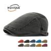 Hat Washed Cotton Forward Hat Men's Visor British Retro Beret Light Board Cap Women