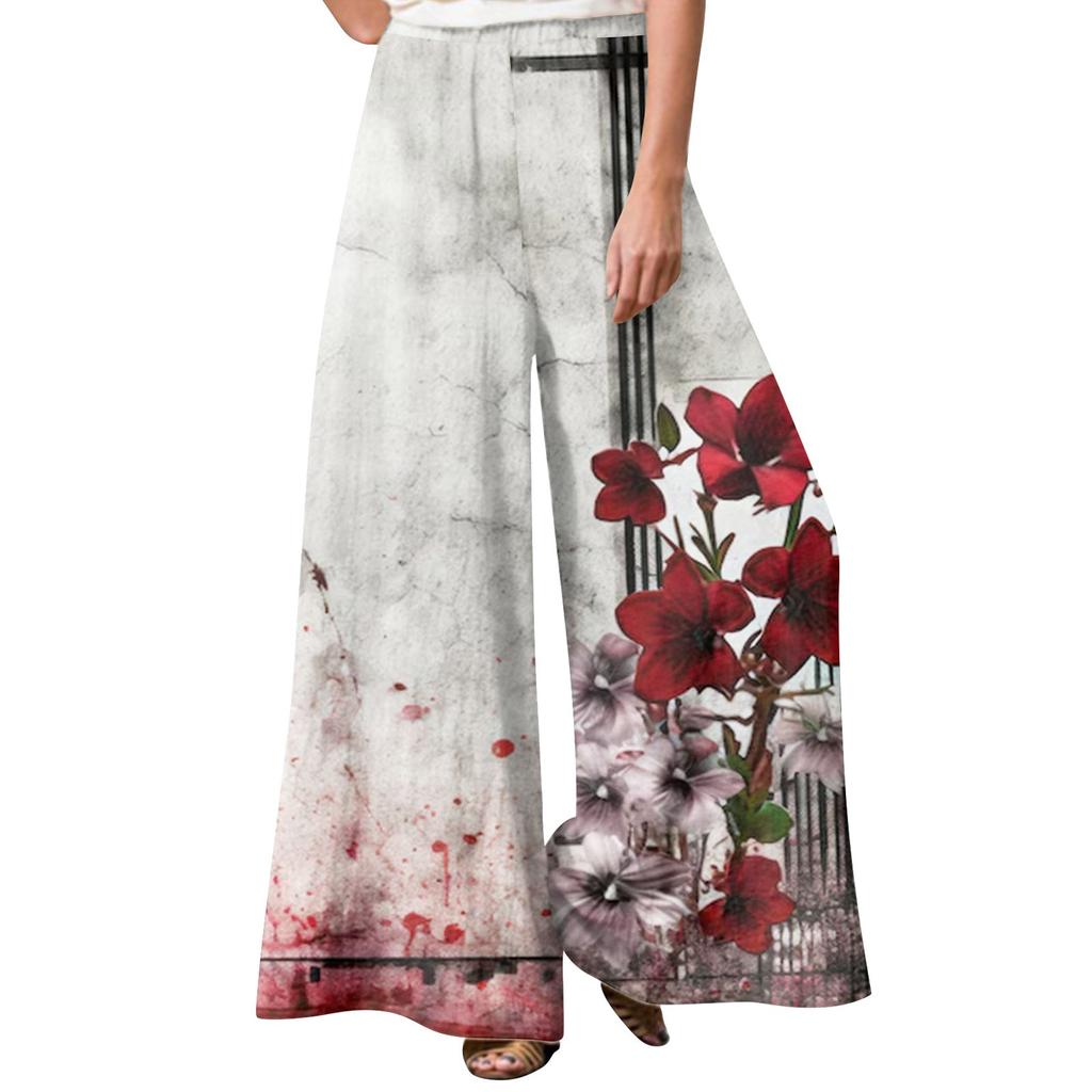 Damen Winter-Jogginghose mit Halloween-Print, Freizeithose aus Fleece, Jogginghose mit weitem Bein und gerader Hose