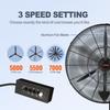 24" Oscillating Wall Mist Fan Metal 3 Speeds 115W