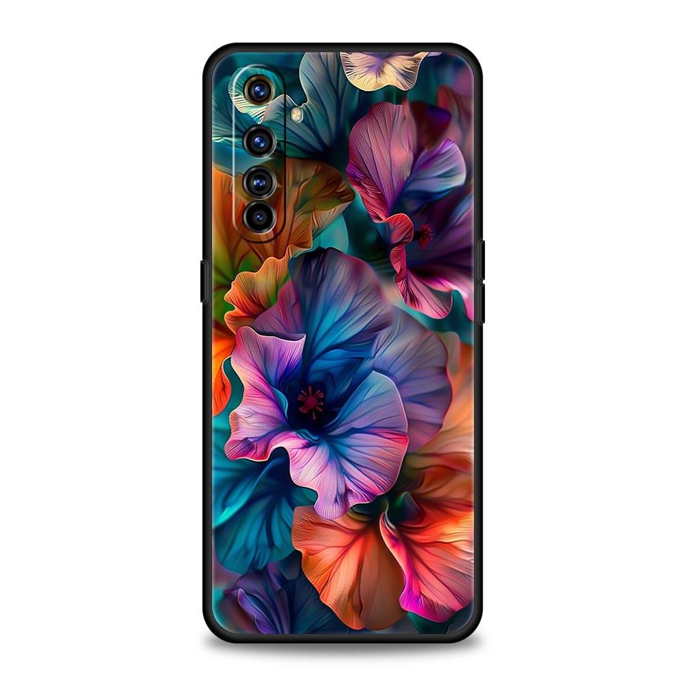 Abstract Plants Flower Soft TPU For Realme 13 12 11 10 9 Pro Plus GT3 GT2 C21 C25 C35 C53 C55 C67 Pro 5G Phone Case Cover Fundas