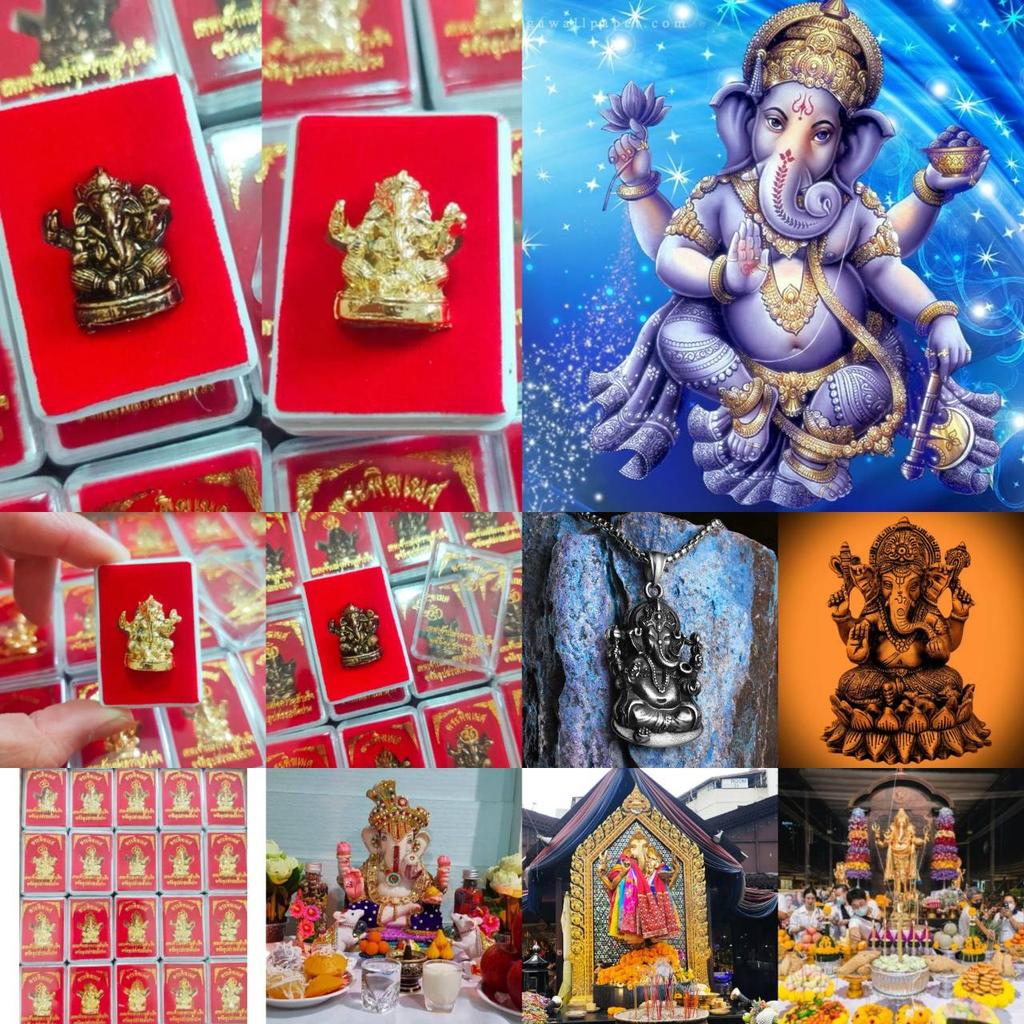 Hinduism Ganesha Elephant Head God Statue Buddha Box Powerful Success Amulet Blessings Jewelry Vintage Accessories Gifts Lucky Rich