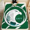 1PC Saudi Arabia National Football Team Patterned Flannel Blanket Suitable For All Seasons for Home Decor Warmth and Comfort Gifts Holiday Present