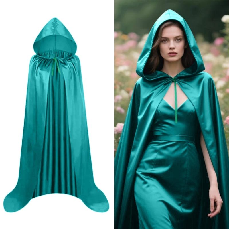 S-XL Size Devil Wizard Cape Adjustable Tie Closure Machine Washable Cloak Polyester Costume For Themed Event