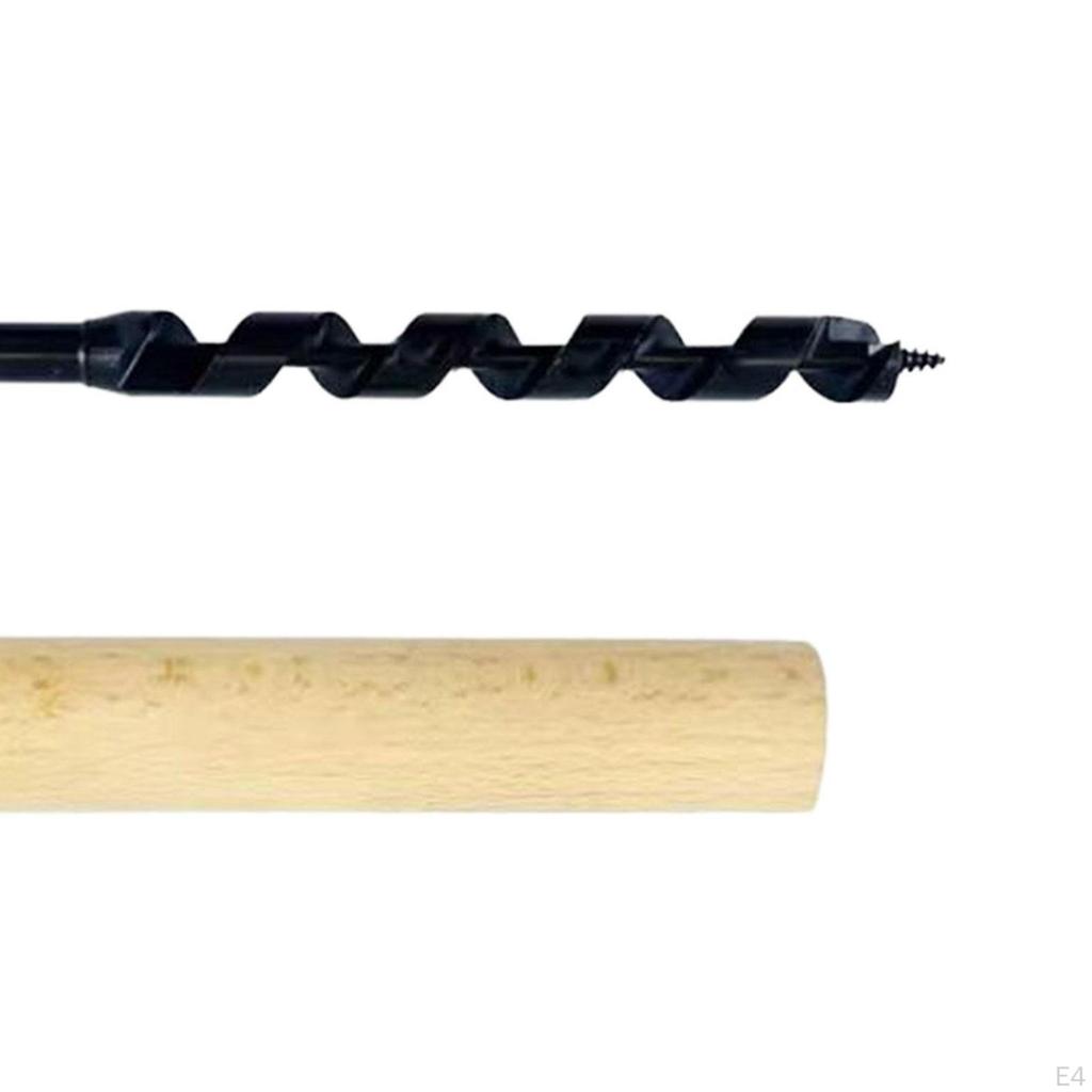 Auger Drill Hand Hole Bit Easy To Use Multipurpose Survival Tool with Wooden Handle for Hiking