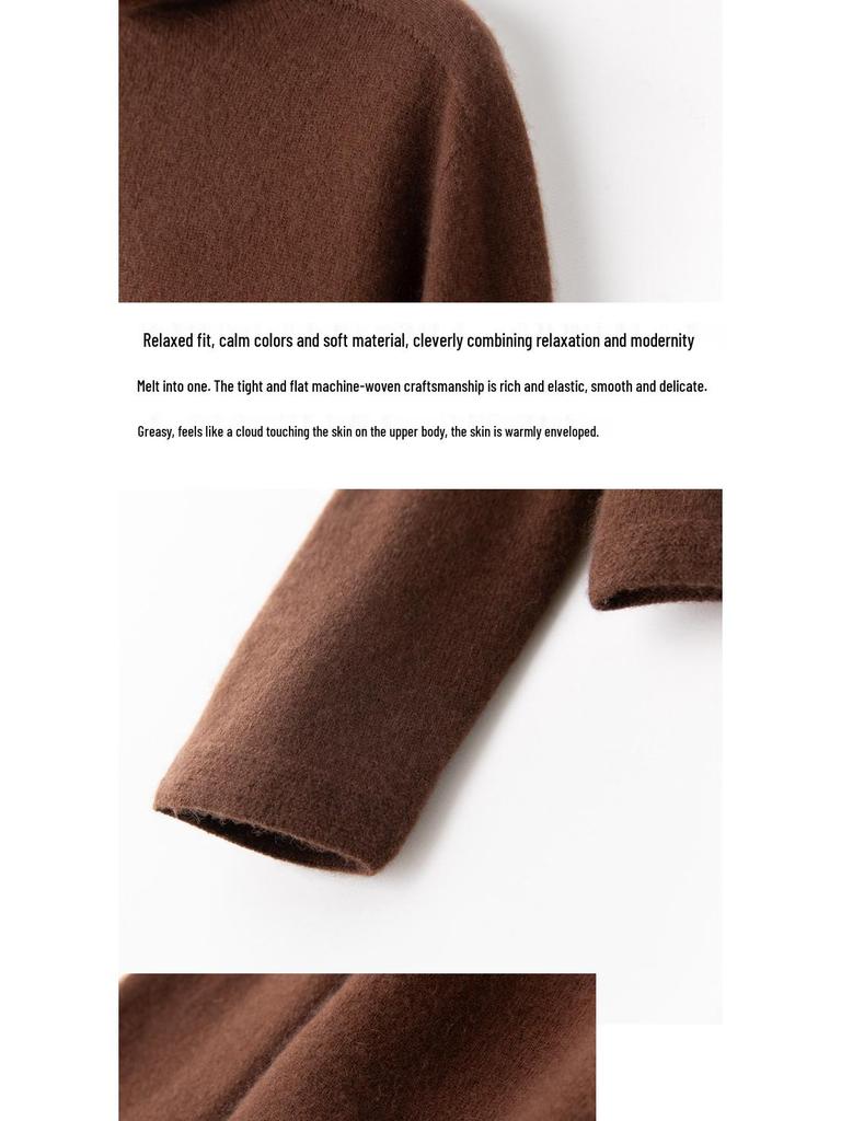 LF25009 First-line Seamless Wool High Neck Slim-Fit Knit Sweater
