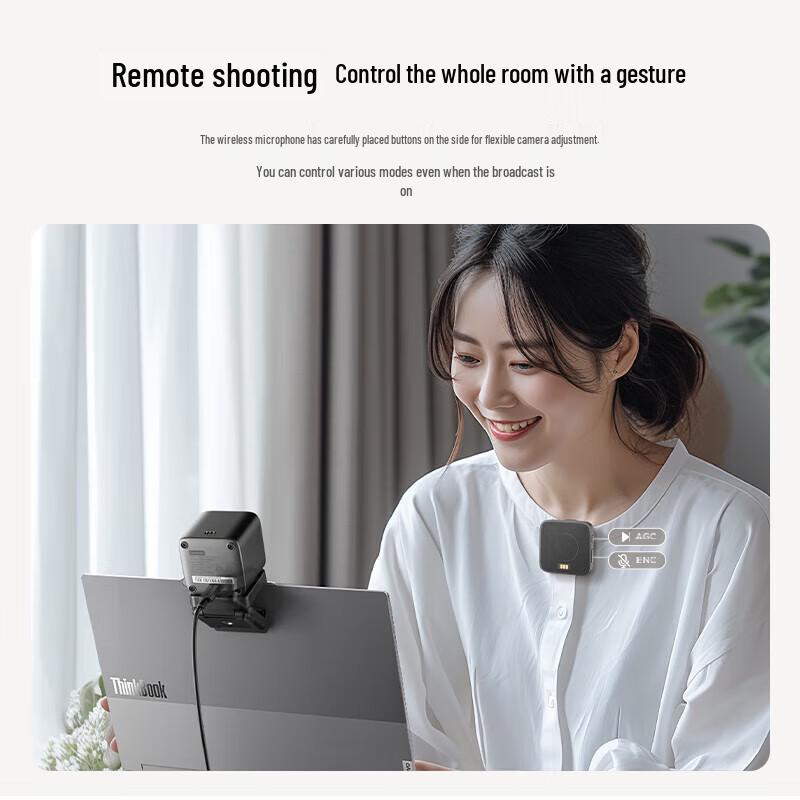 Lenovo Thinkplus 4K Live Broadcast Camera with Wireless Mic