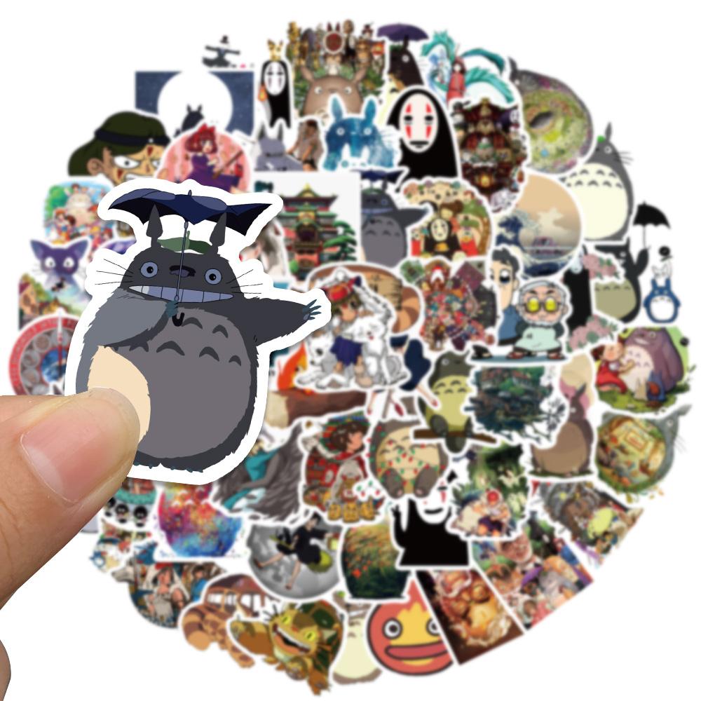100Pcs Cartoon Hayao Miyazaki Stickers Diy Stickers Scrapbooking Phone Luggage Skateboard Waterproof Decals Sticker